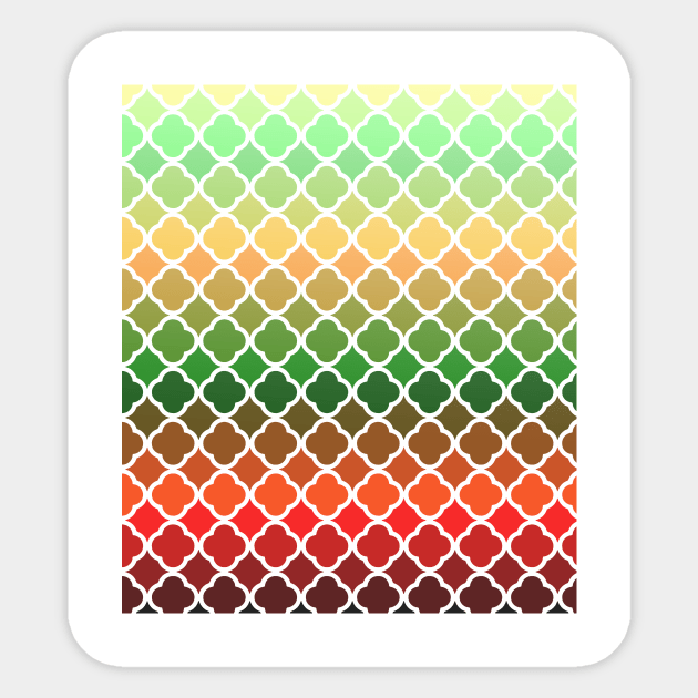 Ombre Quatrefoil Pattern Sticker by saradaboru